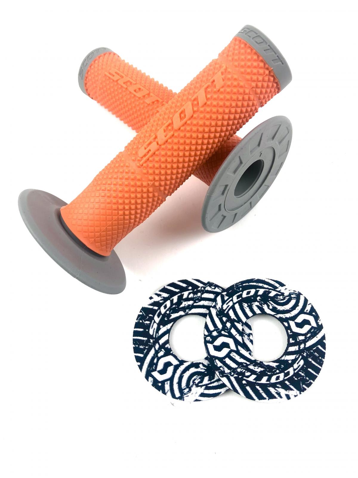 005 SCOTT SX II GRIPS W/DONUTS OR/GY, 219624-1011 ONE OFF PRICE TO CLEAR