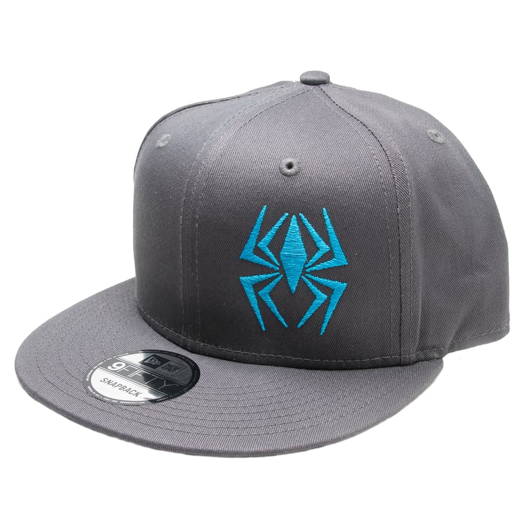SNAP BACK CAP CHARCOAL ELECTRIC SPIDER ONE SIZE REKLUSE RMS-950