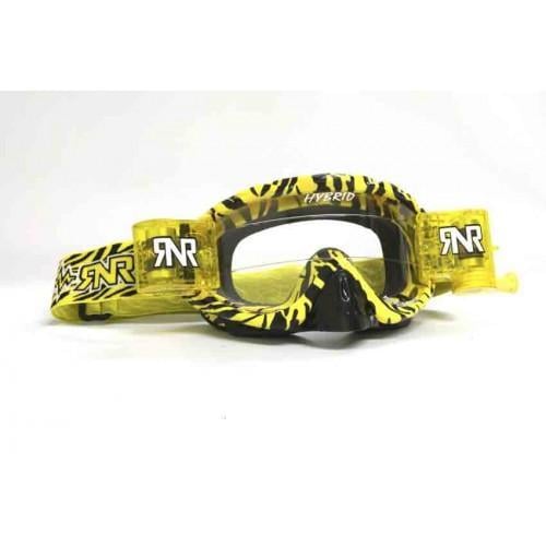 £18+VAT WHILST STOCKS LAST, RNR HYBRID WILD YL/BK FULLY LOADED ROLL OFF, WILD YELLOW & BLACK GOGGLE GH368, ROLL & TEAR OFF