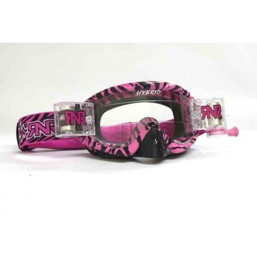 £18+VAT WHISLT STOCKS LAST, RNR HYBRID WILD PK/BK FULLY LOADED ROLL OFF, WILD PINK & BLACK GOGGLE GH369, ROLL & TEAR OFF