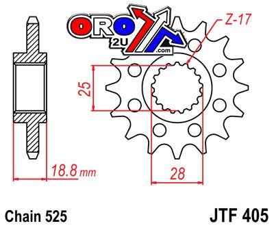 FRONT SPROCKET JTF405.19RB JT BMW