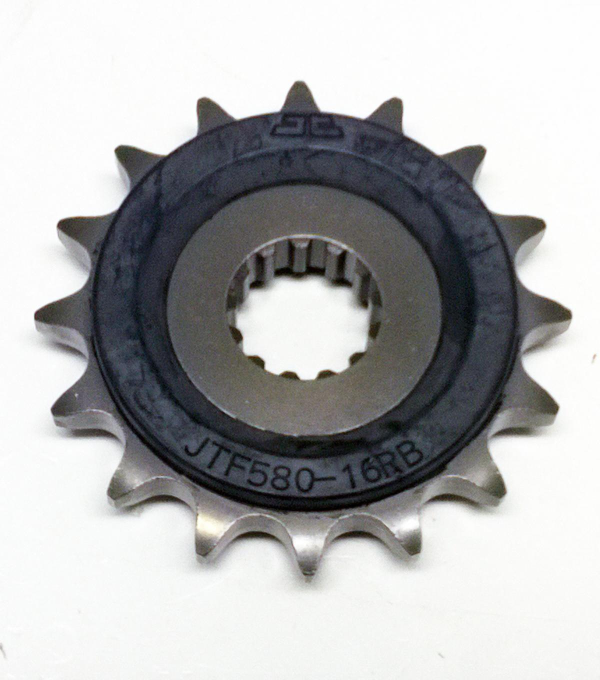 FRONT SPROCKET JTF580.16RB JT, OE Rubber Cushioned