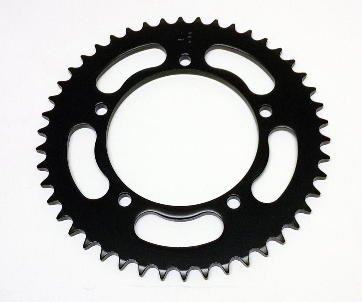 REAR SPROCKET STEEL 464 5-HOLE BLACK, KAWASAKI KX60, [JTR464.46]