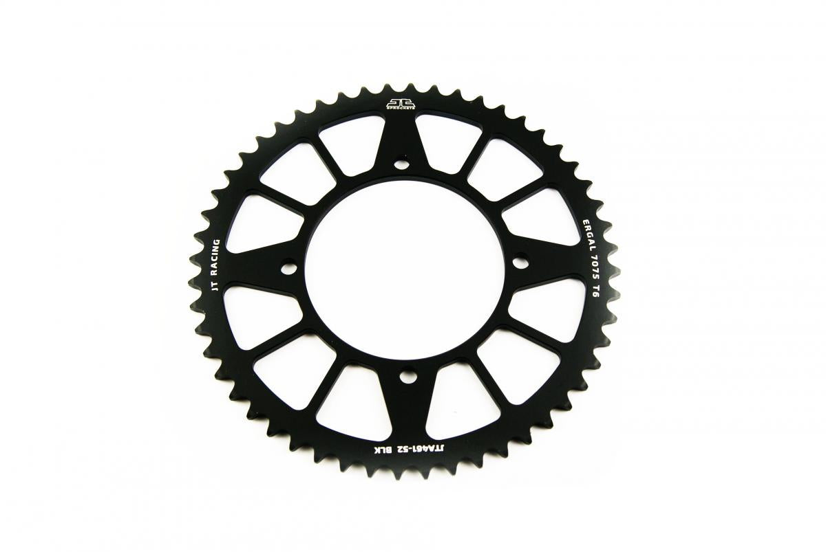 REAR SPROCKET ALLOY BLACK 4-HOLE, JTA461.52BLK 7075-T6 Aluminium