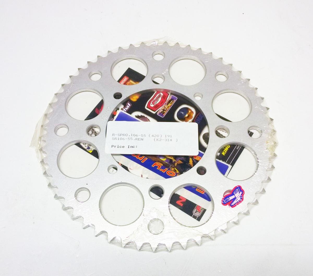 REAR SPROCKET ALLOY SI RENTHAL, ULTRALITE 191U-420-55GESI SILVER
