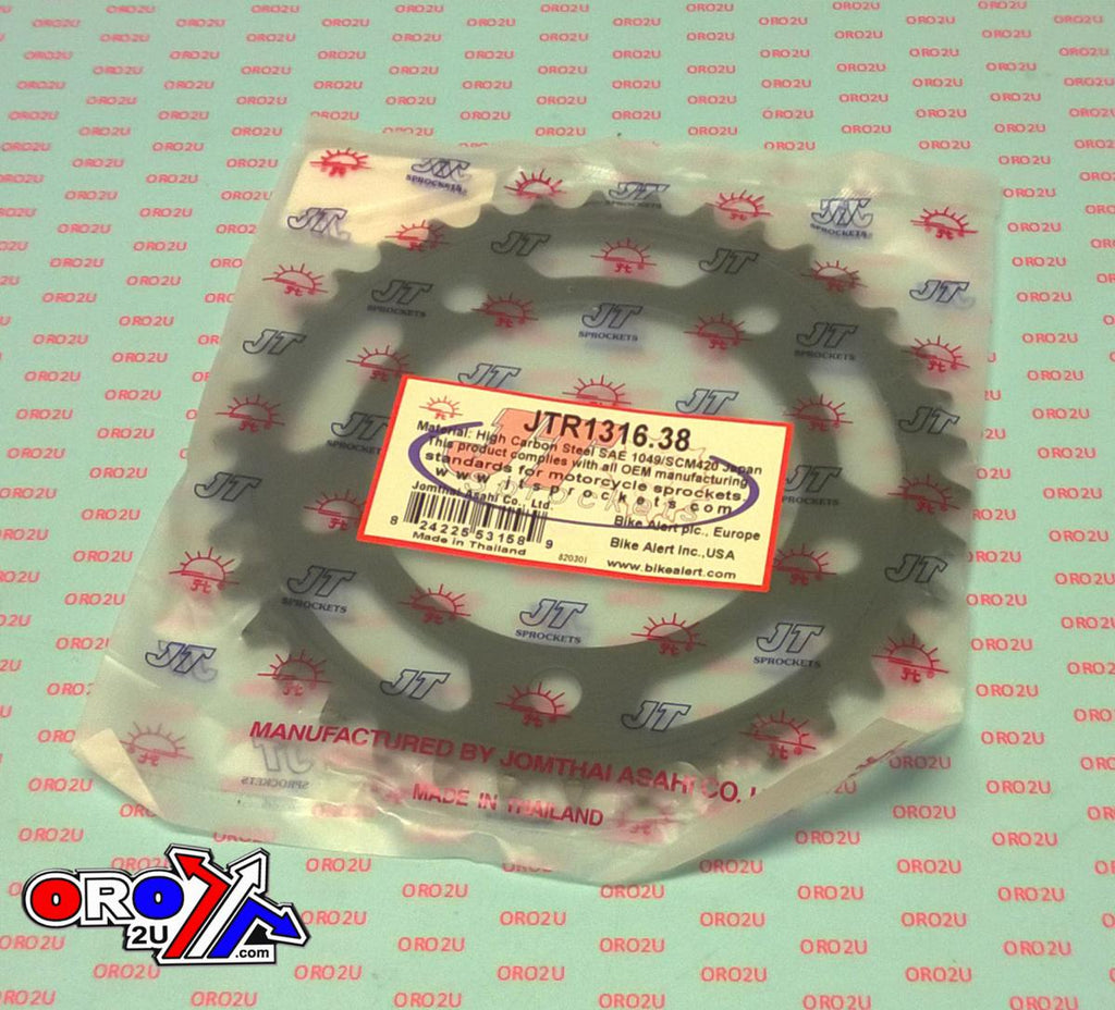 REAR SPROCKET JTR1316.38 STEEL, HONDA ROAD