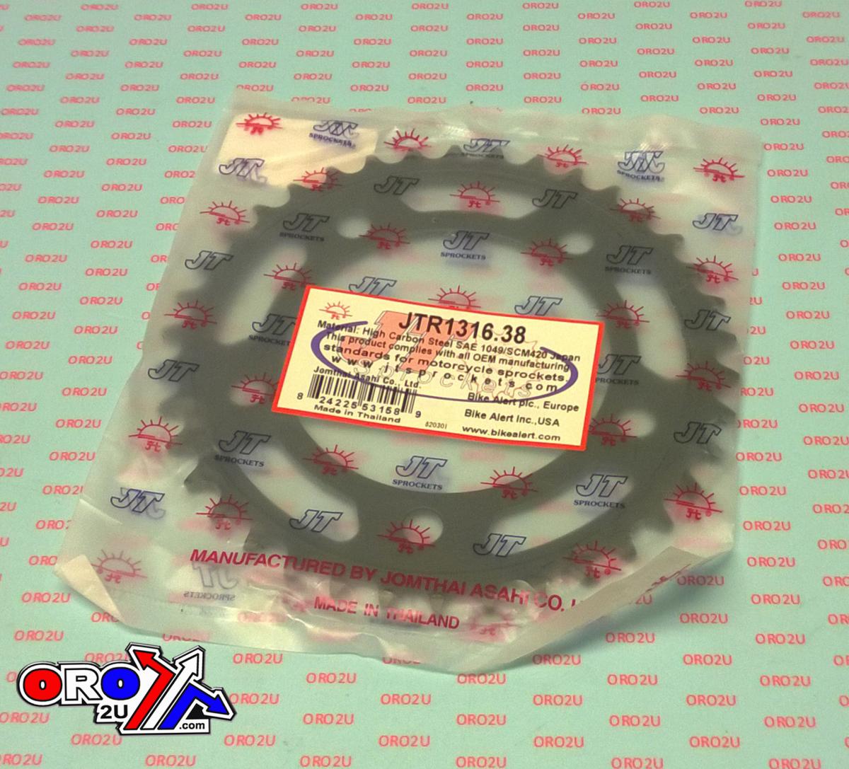 REAR SPROCKET JTR1316.38 STEEL, HONDA ROAD