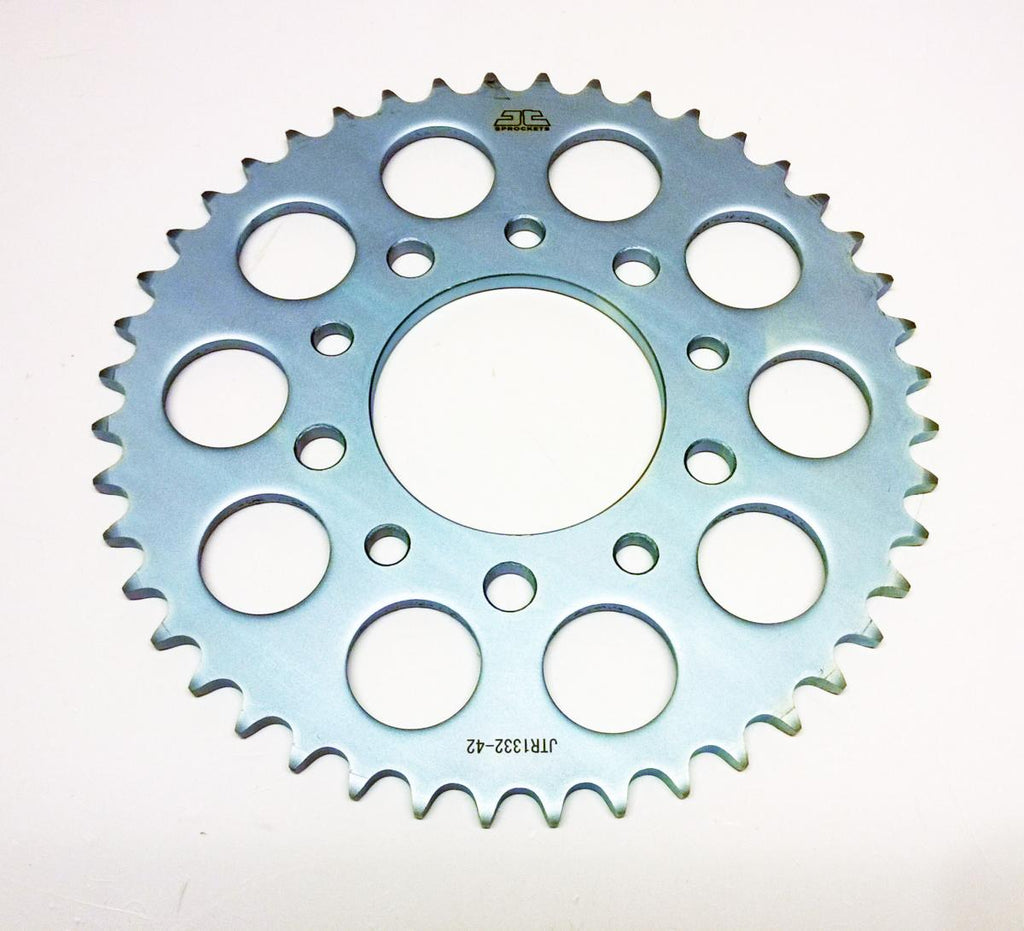 REAR SPROCKET JTR1332.42 SILVER STEEL, HONDA ROAD, SILVER, JTR1332.42
