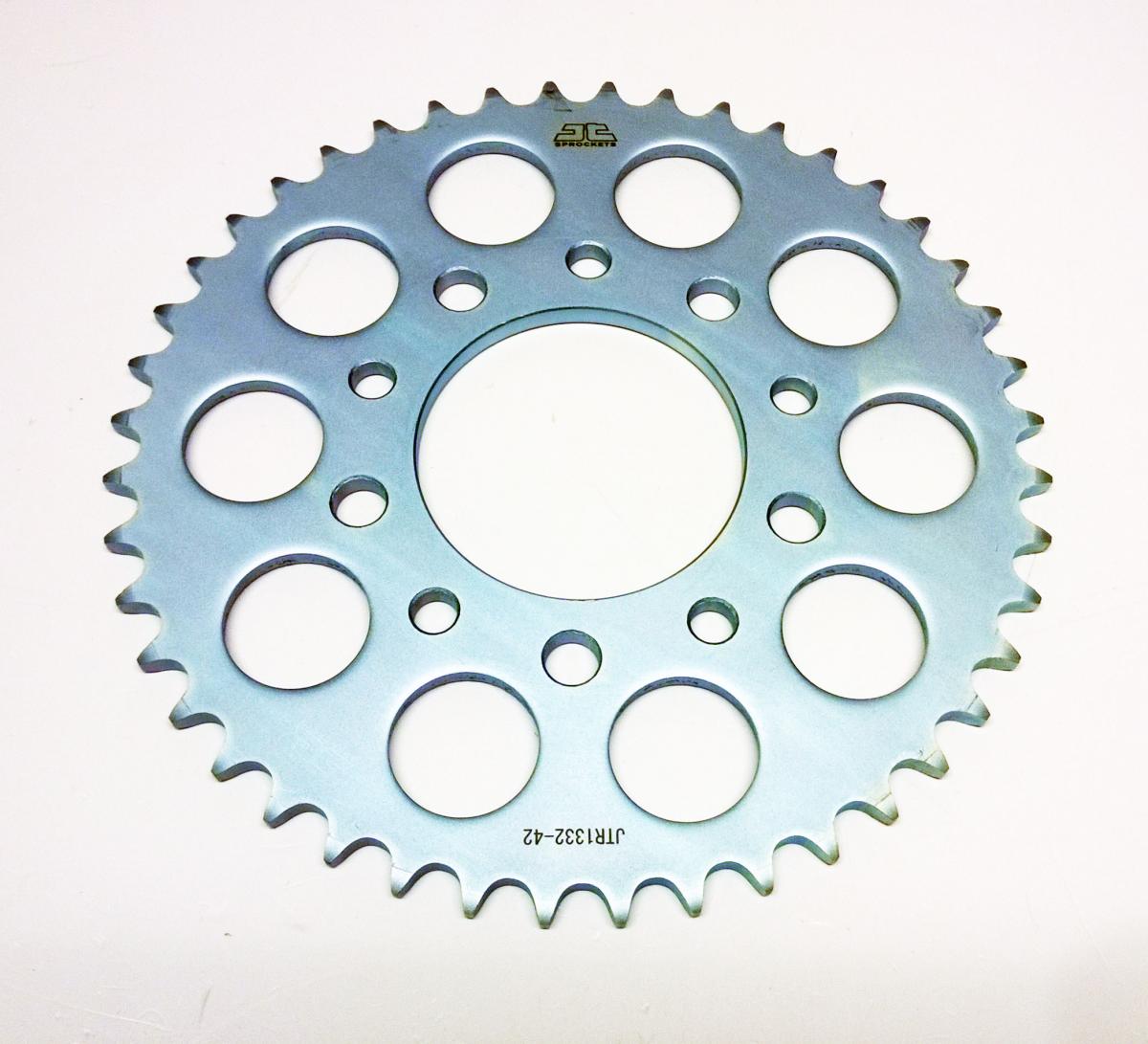 REAR SPROCKET JTR1332.42 SILVER STEEL, HONDA ROAD, SILVER, JTR1332.42