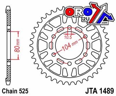 REAR SPROCKET ALLOY JTA1489.41, CHAIN 525 KAWASAKI