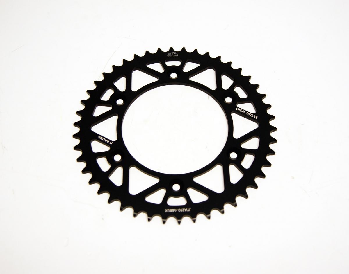 REAR SPROCKET JT RACERLITE BLACK, JT JTA210.46BLK 7075-T6 Aluminium