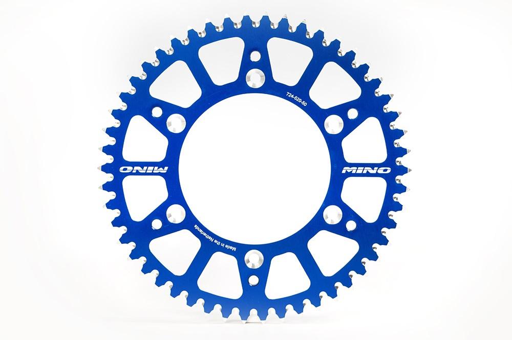 MINO REAR SPROCKET ALLOY BLUE 210, 25-554-48