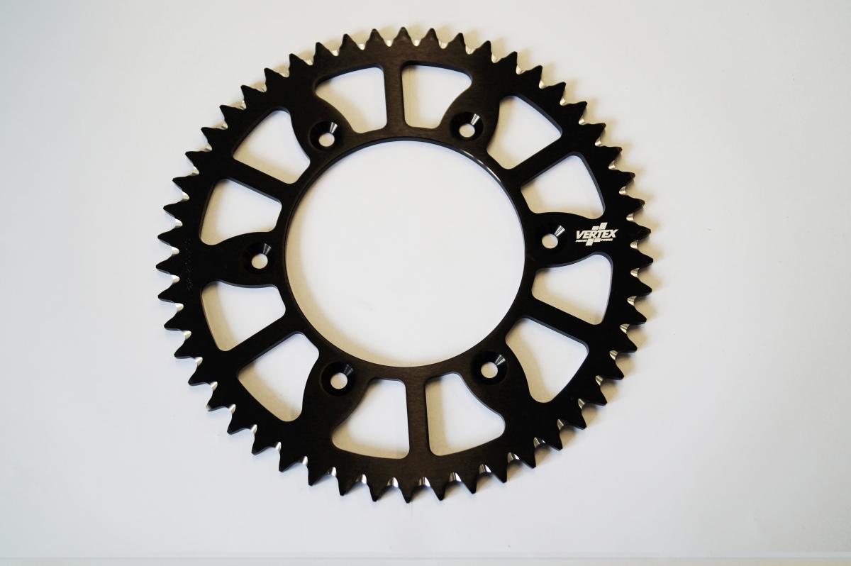 REAR SPROCKET VERTEX ALLOY 210, VERTEX 892-210ECBK48, BLACK, 7075T6 ALLOY