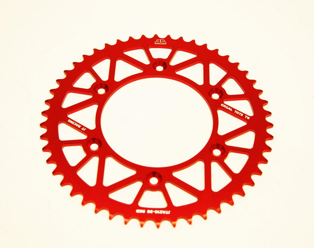 REAR SPROCKET JT RACERLITE RED, JT JTA210.50RED 7075-T6 Aluminium