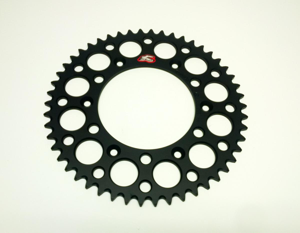 REAR SPROCKET ALLOY RENTHAL, ULTRALITE 154U-520-50GRBK BLACK, 154U-520-50GRBK