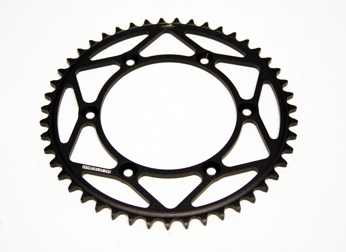 REAR SPROCKET VERTEX STEEL 251, VERTEX 892-2015CBK47, BLACK, C45 STEEL