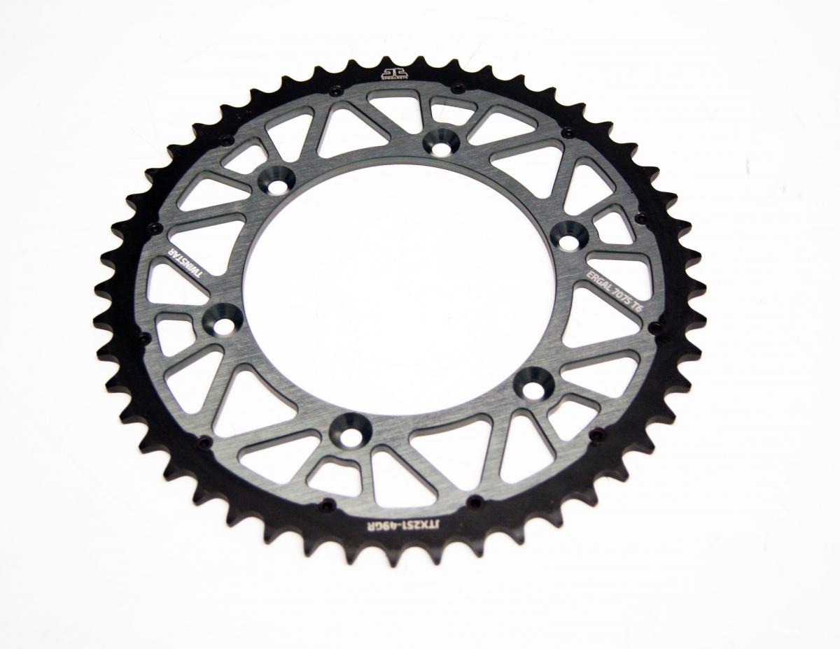 REAR SPROCKET TWINRING JTX251.49GR, TWINSTAR ALLOY & STEEL