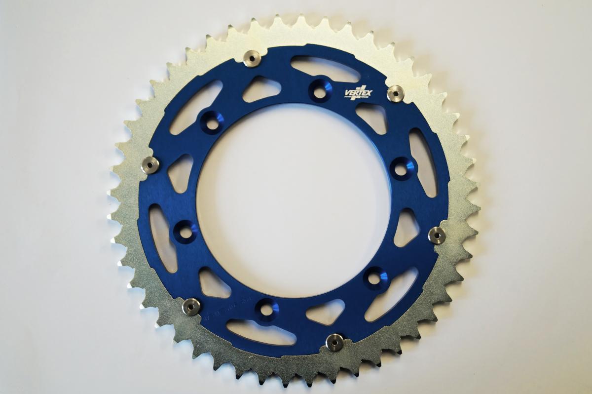 REAR SPROCKET TWINRING 251, VERTEX 892-2015DUOBU51, BLUE, 707576 ALLOY & C45 STEEL