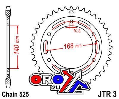 REAR SPROCKET JTR3.47 JT 525