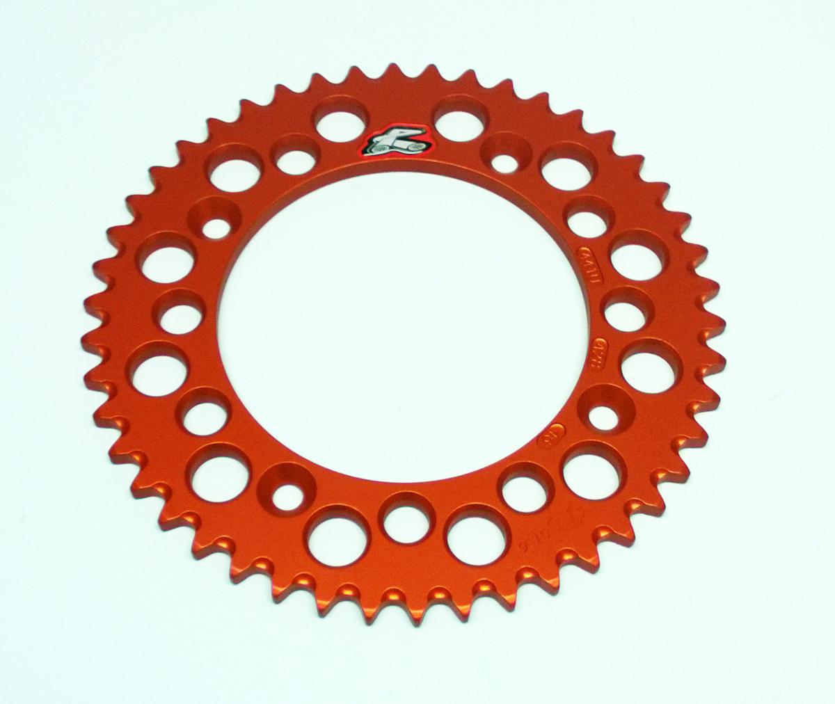 REAR SPROCKET ALLOY RENTHAL, ULTRALITE 441U-428-46GPOR ORANGE, 441U-428-46GPOR