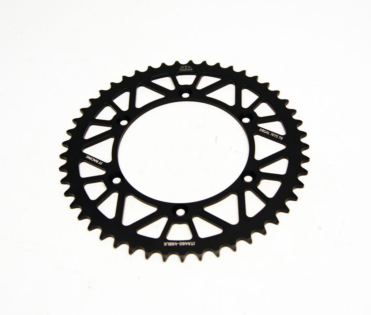 REAR SPROCKET ALLOY BLACK 460, JTA460.49BLK 7075-T6 Aluminium