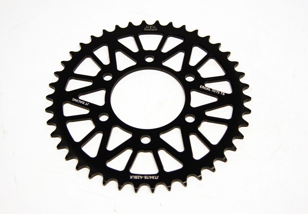 REAR SPROCKET JTA478.42BLK ALLOY, CHAIN 520 (7075-T6 Aluminium)