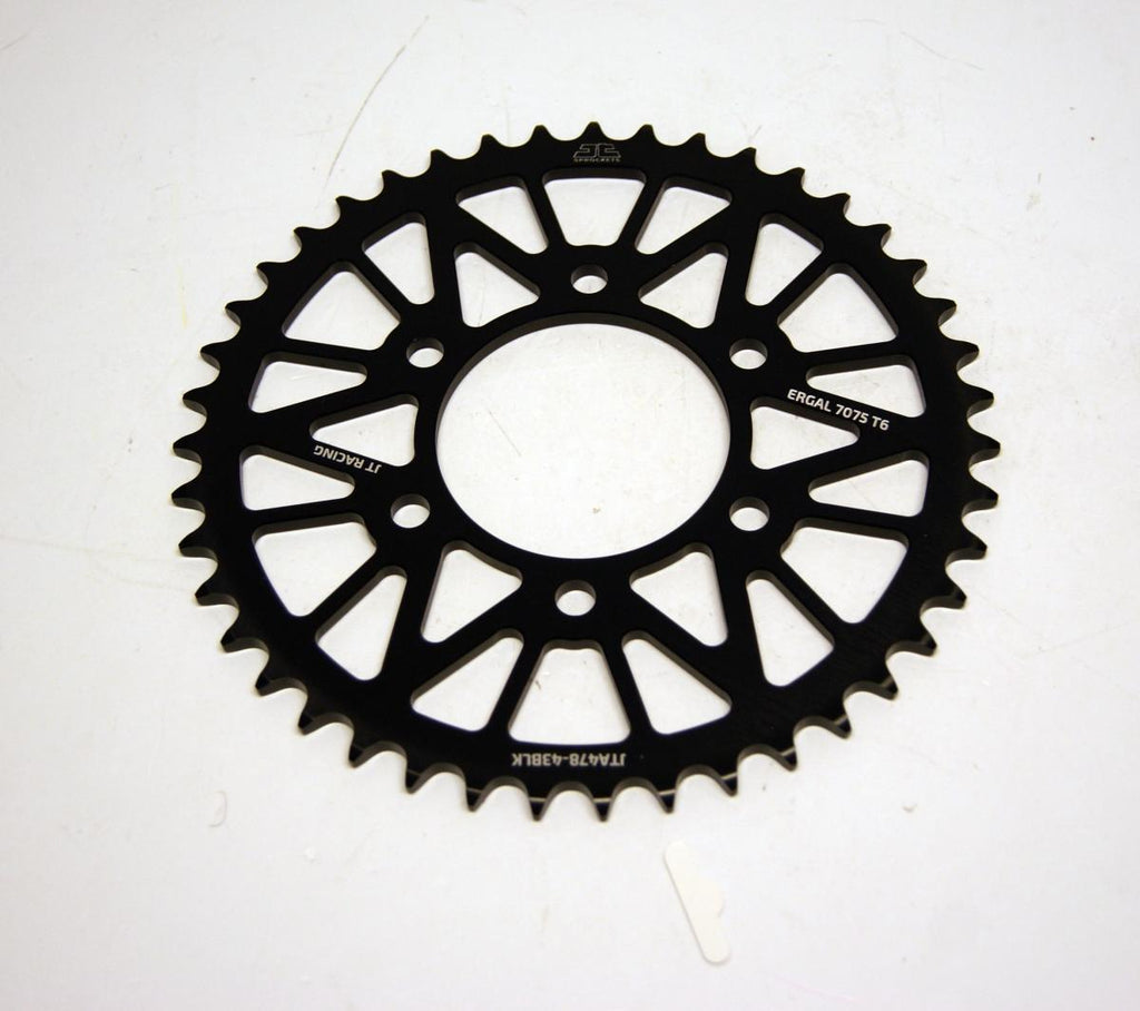 REAR SPROCKET JTA478.43BLK ALLOY, CHAIN 520 (7075-T6 Aluminium)