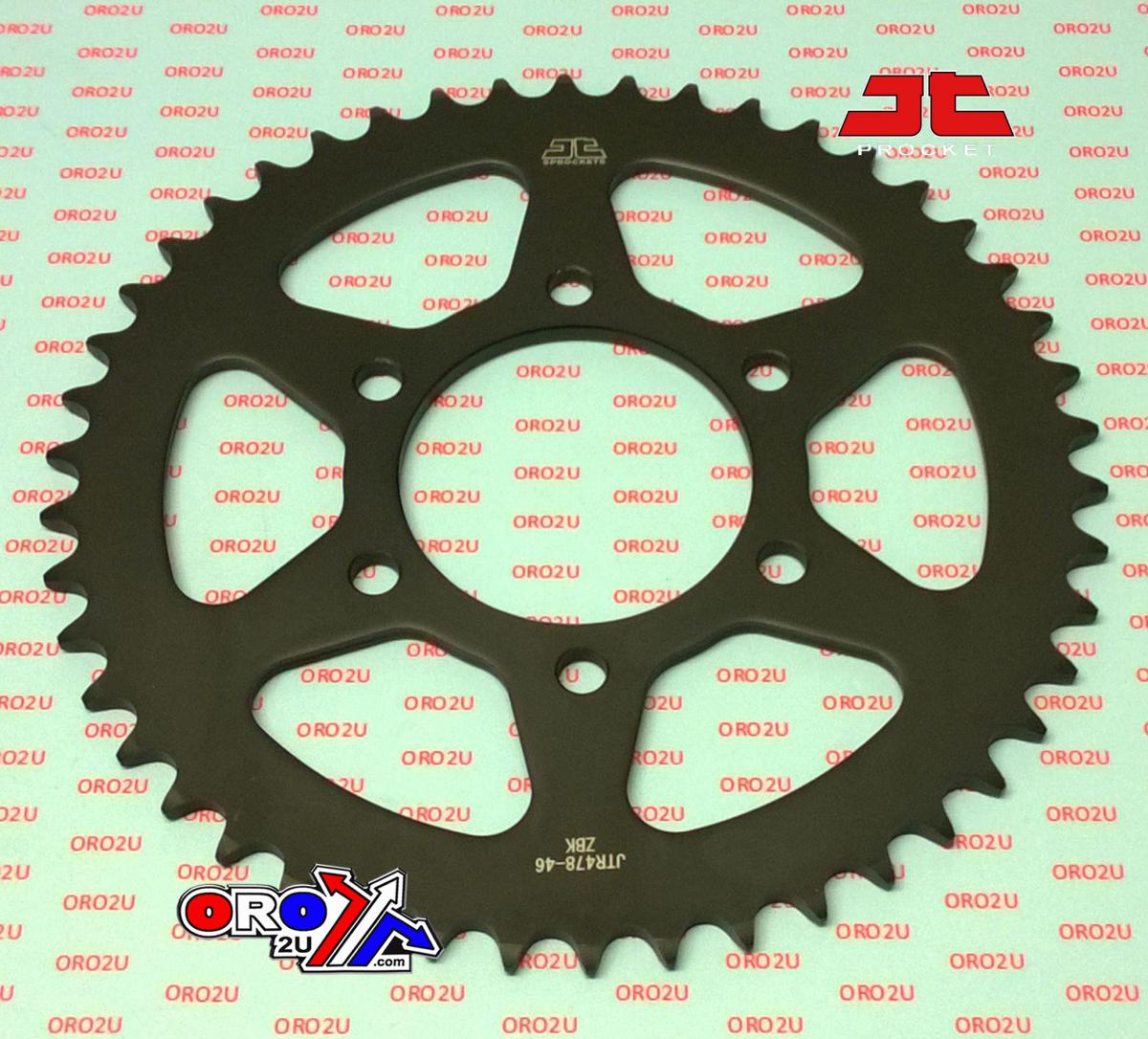REAR SPROCKET JTR478.46 JT, BLACK STEEL