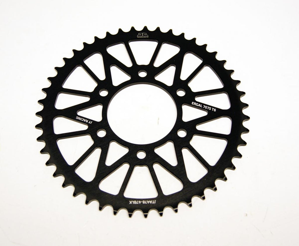 REAR SPROCKET JTA478.47BLK ALLOY, CHAIN 520 (7075-T6 Aluminium)