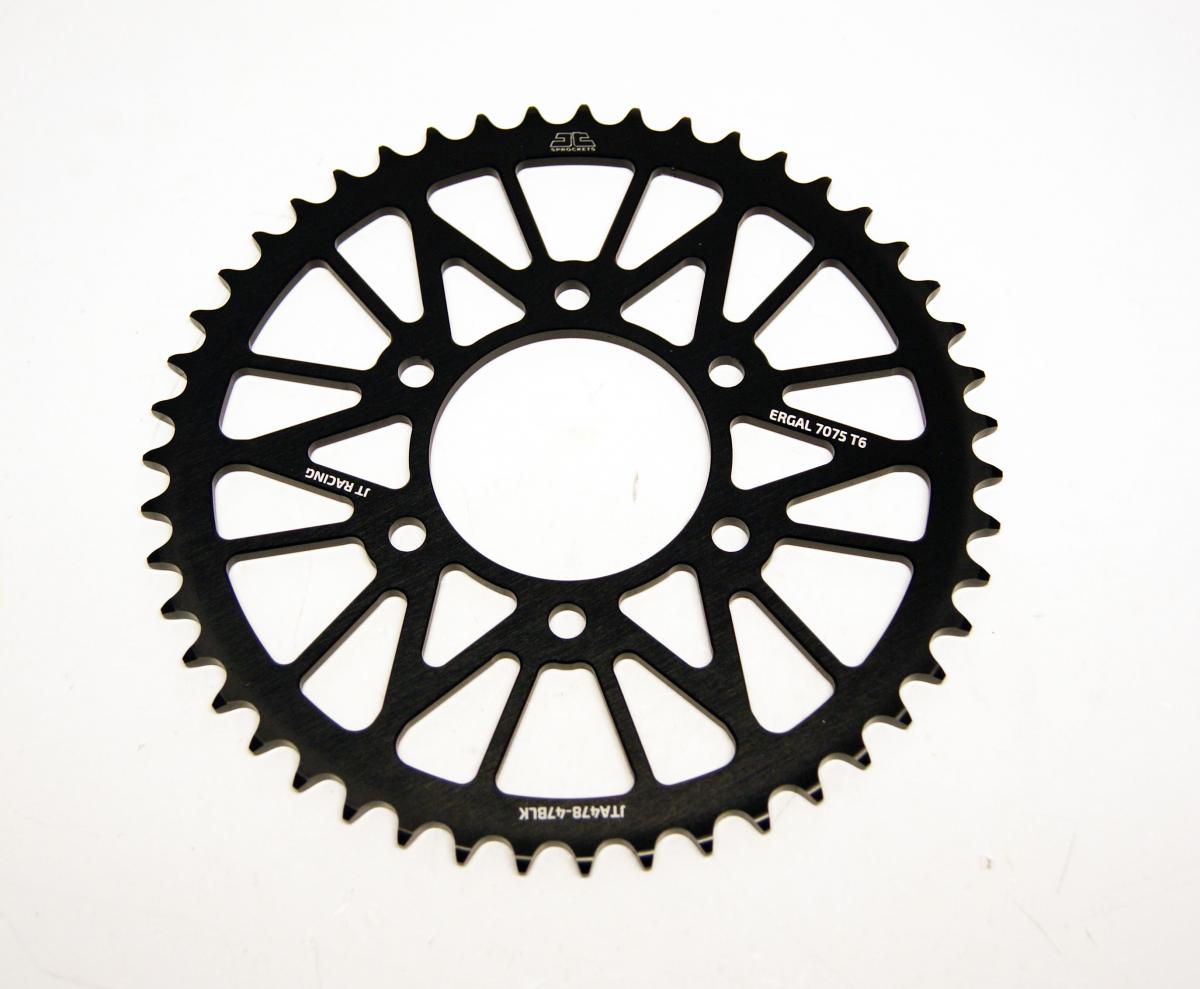 REAR SPROCKET JTA478.47BLK ALLOY, CHAIN 520 (7075-T6 Aluminium)