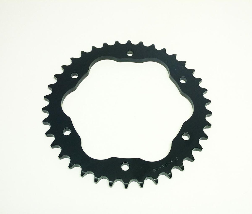 REAR SPROCKET STEEL JTR761.38 BLACK, DUCATI ROAD CHAIN TYPE 525