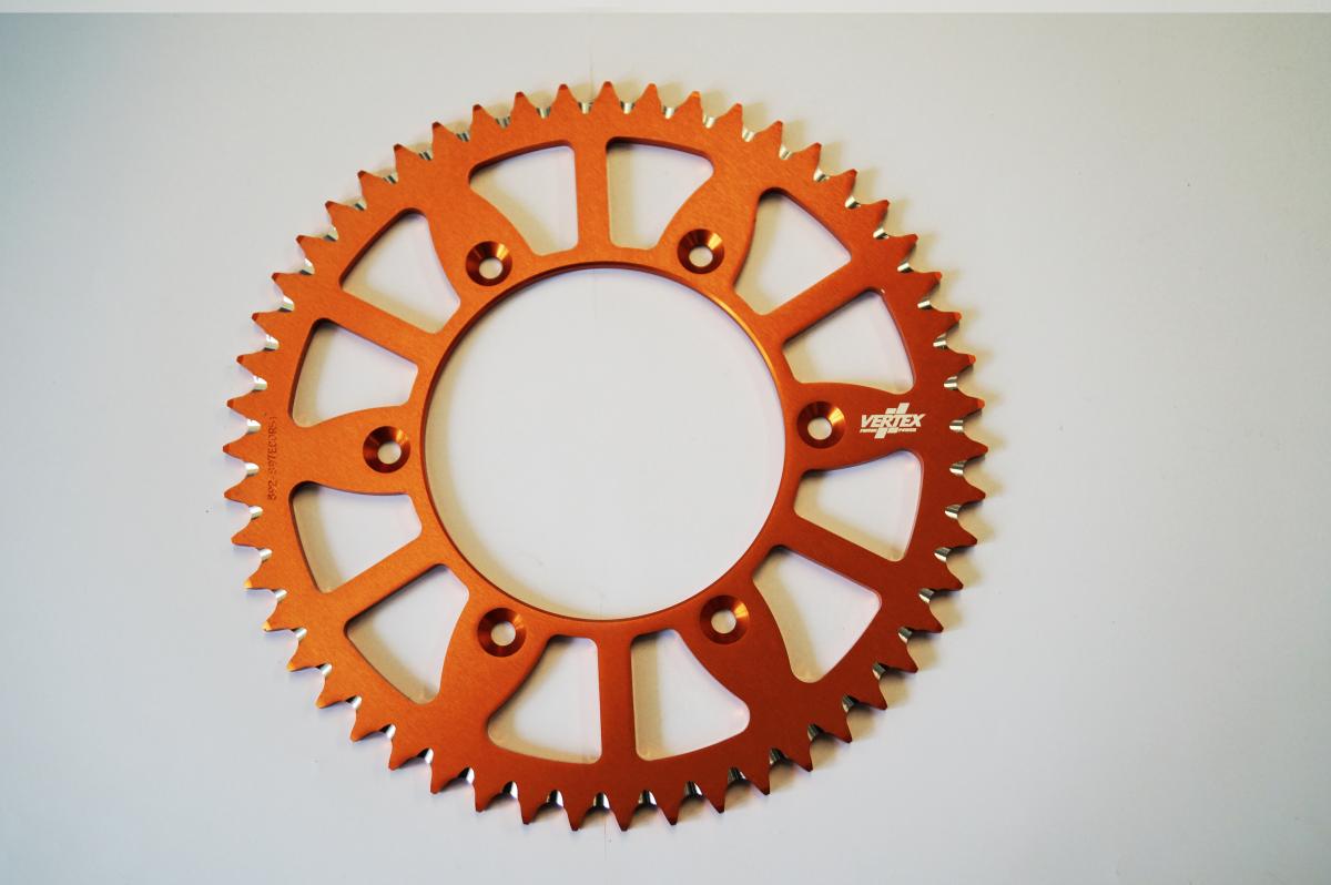 REAR SPROCKET VERTEX ALLOY KTM, VERTEX 892-897ECOR48, ORANGE, 7075T6 ALLOY