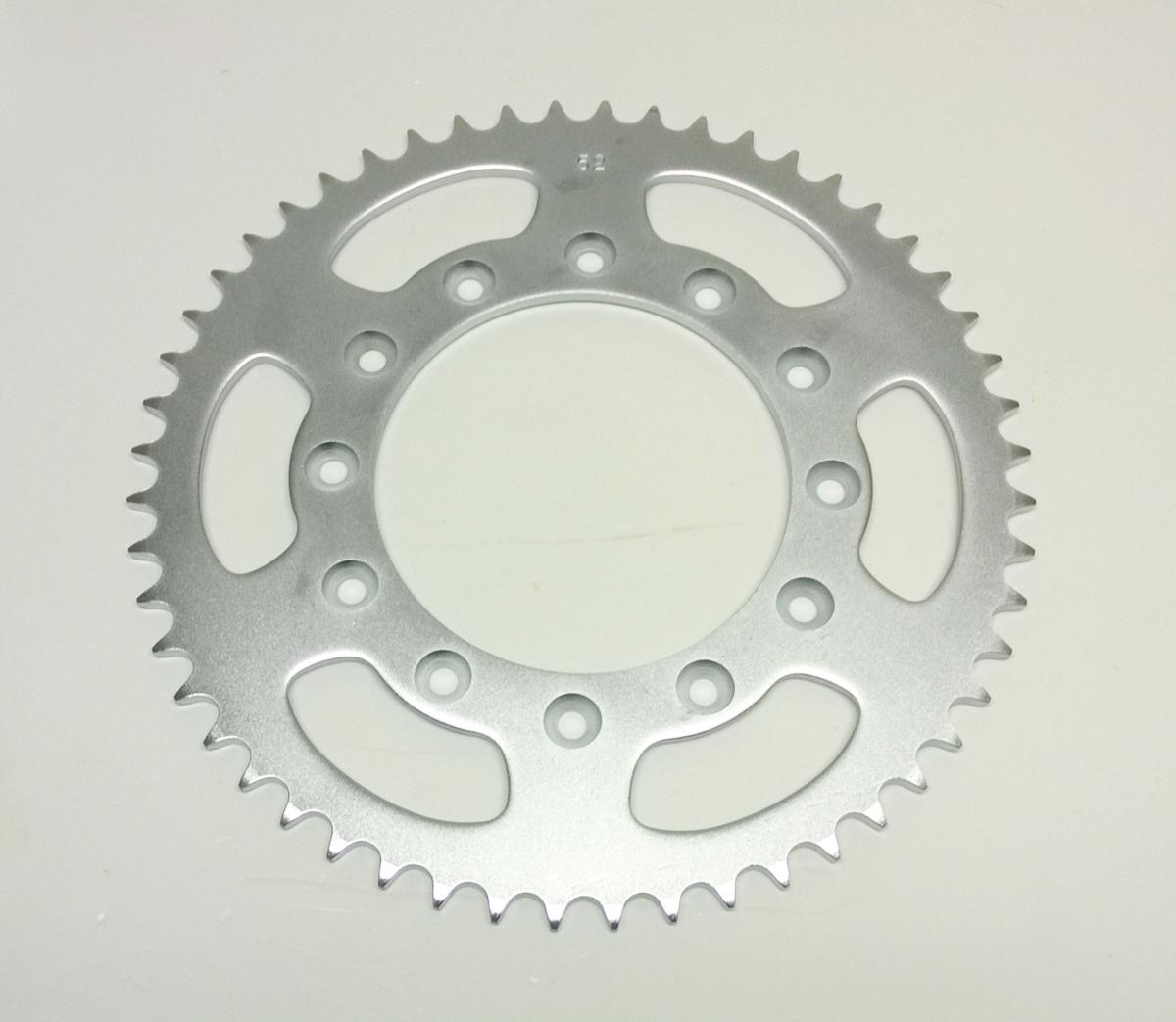 REAR SPROCKET STEEL 52 [JTR897.52] 520, SILVER