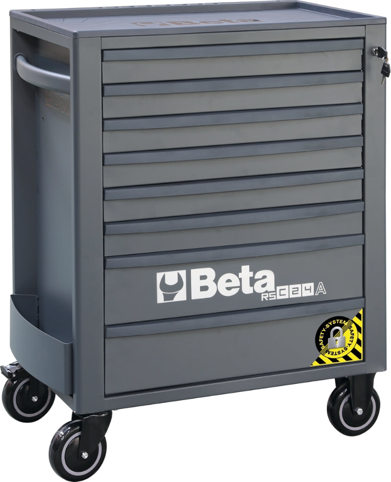 Mobile Roller Cab 8 Drawers Anti-Tilt System Reinforced Worktop 800kg Capacity - Beta Tools RSC24A/8-A