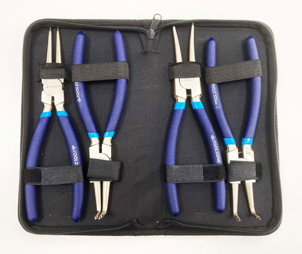 CIRCLIP PLIER SET 4PC 9 CRV 6150 DROP FORGED STEEL - TOOLZONE KDPPL139