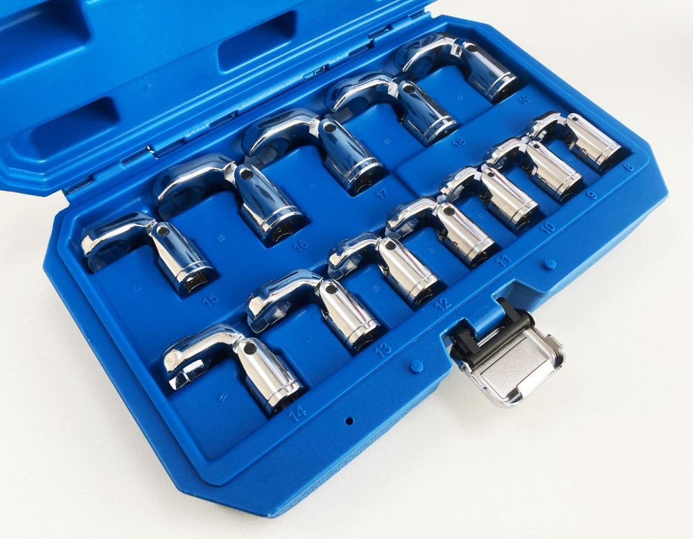 FLEX CROWFOOT SPANNER SET 12pc 3/8 DRIVE 8-19mm CHROME VANADIUM - TOOLZONE KDPSP170