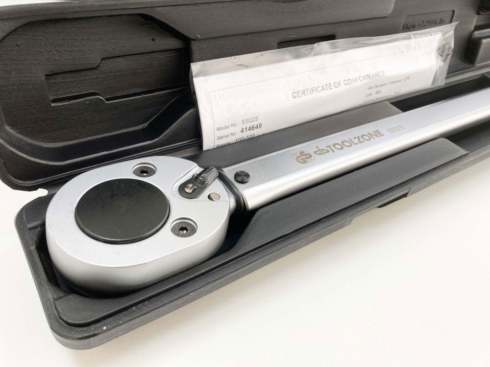 TORQUE WRENCH 3/4 DRIVE 100-500nm CALIBRATION CERTIFICATE LOCKING NUT - TOOLZONE KDPSS025