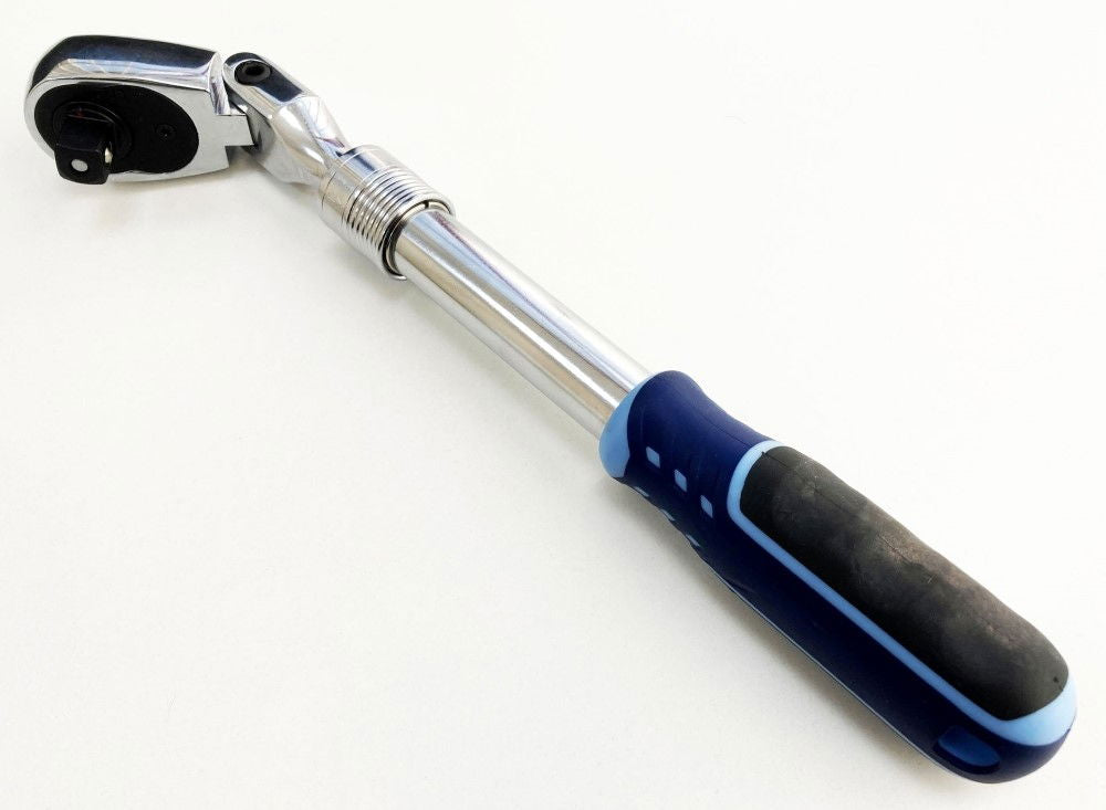 RATCHET FLEXI HEAD EXTENDABLE 1/2 DRIVE 335-480mm SOFTGRIP CRV - TOOLZONE KDPSS224