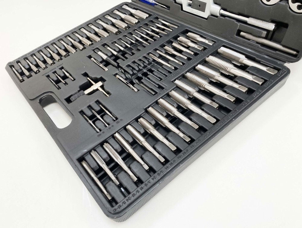 TAP AND DIE SET IMPERIAL 115 PIECE WITH HOLDERS AND WRENCHES - TOOLZONE KDPTP095