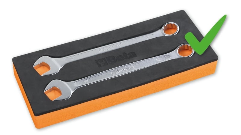 Combination Spanner Wrench Open Offset Ring Ends Chrome-Plated 7mm - Beta Tools 42 7