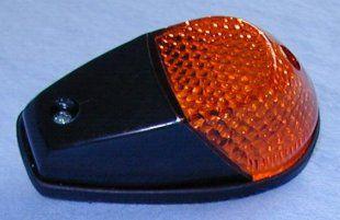 INDICATORS FLUSH BLACK WITH AMBER LENS – PAIR