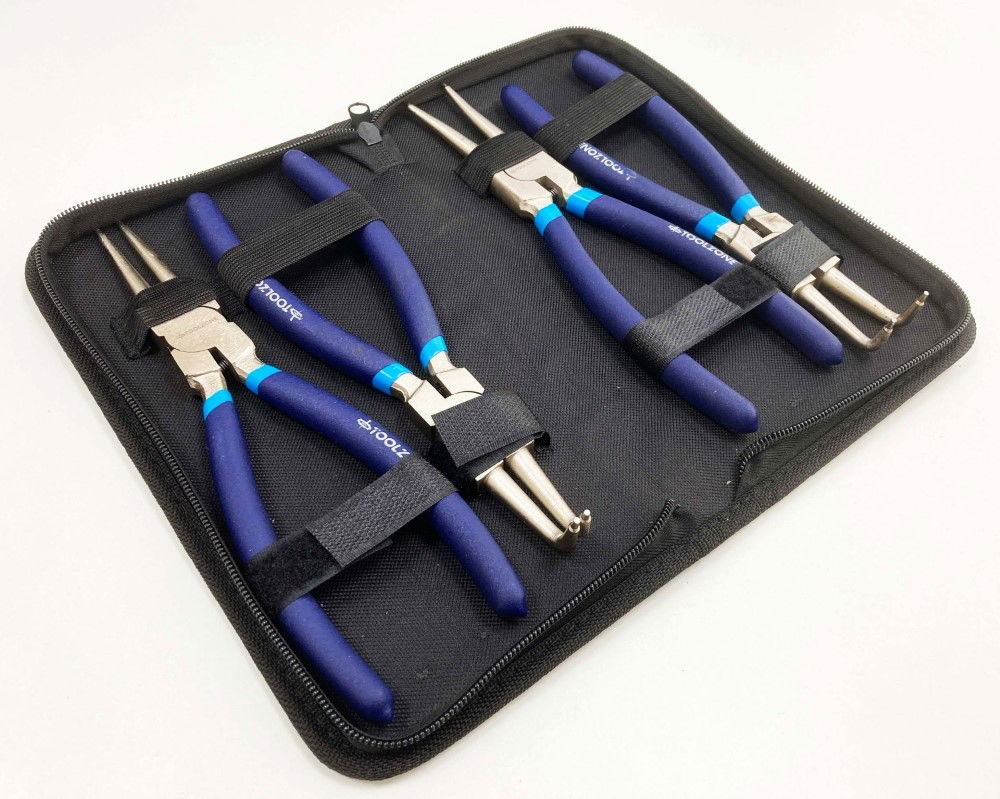 CIRCLIP PLIER SET 4PC 9 CRV 6150 DROP FORGED STEEL - TOOLZONE KDPPL139