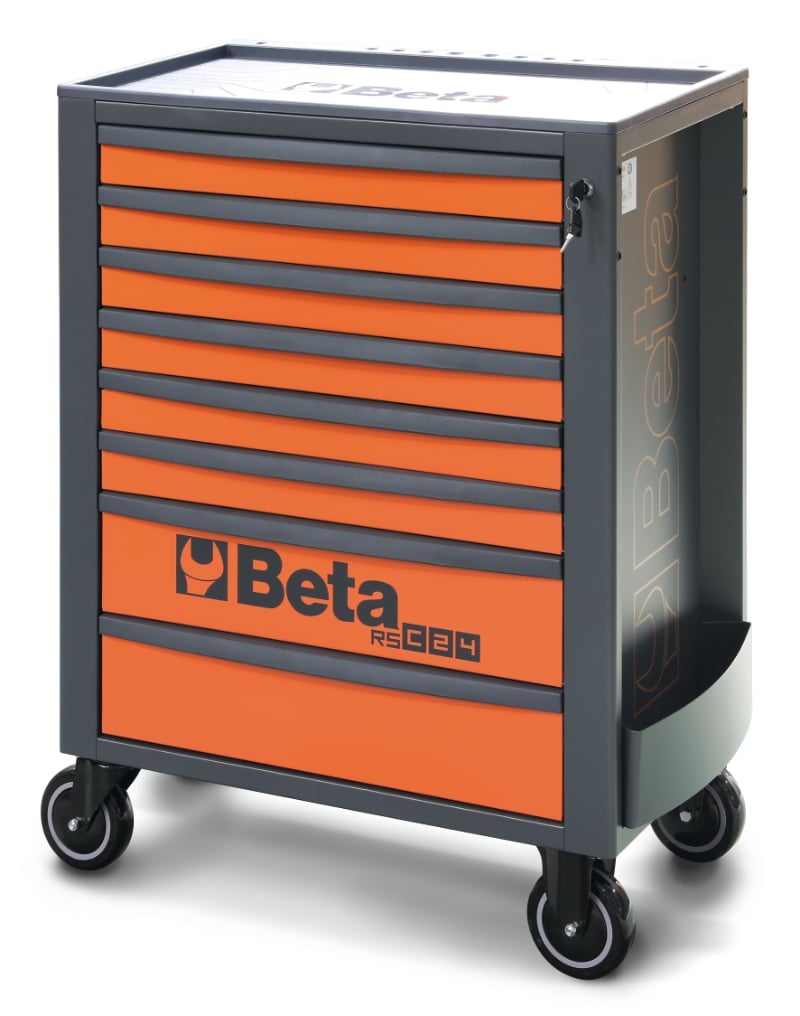 Mobile Roller Cab 8 Drawers Reinforced Worktop 800kg Capacity - Beta Tools RSC24/8-A
