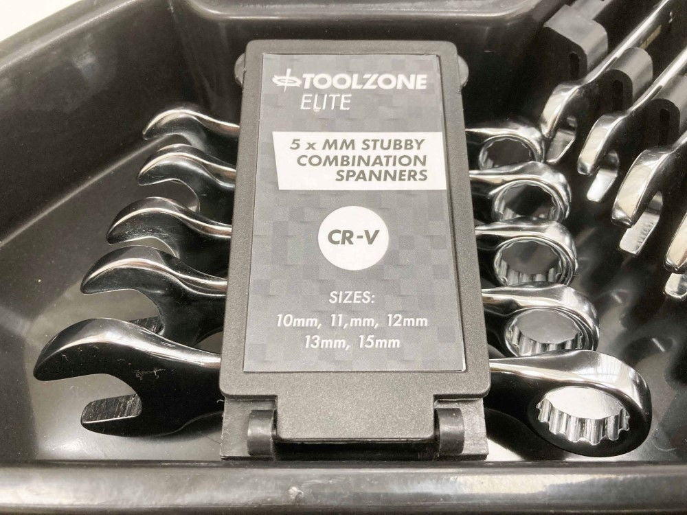 SPANNER SET 32pc METRIC/AF STUBBY AND COMBINATION CHROME VANADIUM - TOOLZONE KDPSP173