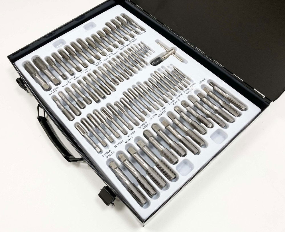 TAP AND DIE SET 110 PIECE ALLOY STEEL WITH WRENCHES - TOOLZONE KDPTP096