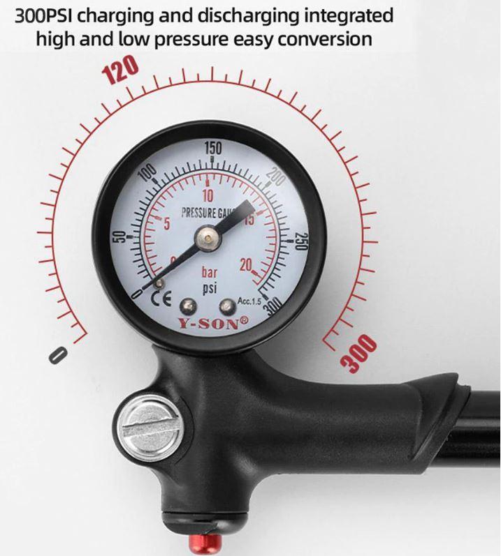 SUSPENSION SHOCK AIR PUMP 0-300 PSI