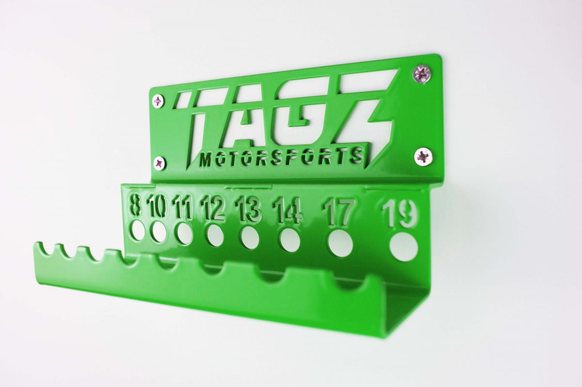 TAGZ ORGANISER T-BAR RACK GREEN, FITS UP TO 8 T-BARS