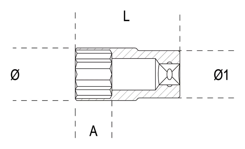 Hexagon Hand Sockets Long Series 1/4 6mm - Beta Tools 900L 6