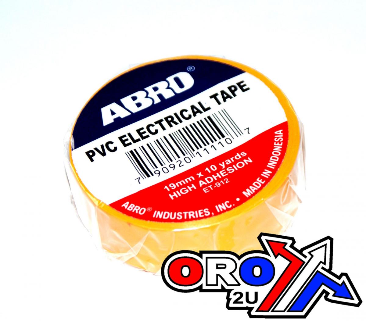 Yellow PVC Electrical Insulation Tape 19mm x 10 yards