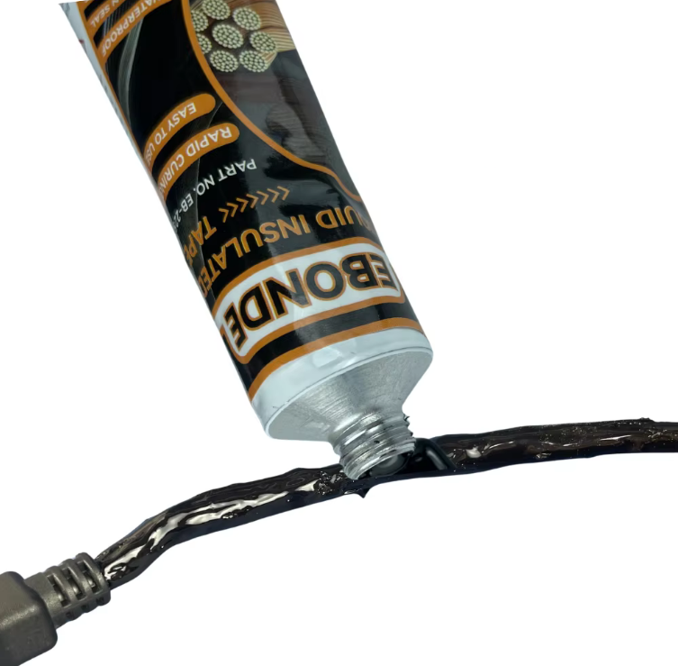 LIQUID ELECTRICAL TAPE RUBBER INSULATING CABLE WIRE COAT ADHESIVES SEALER BLACK 50g